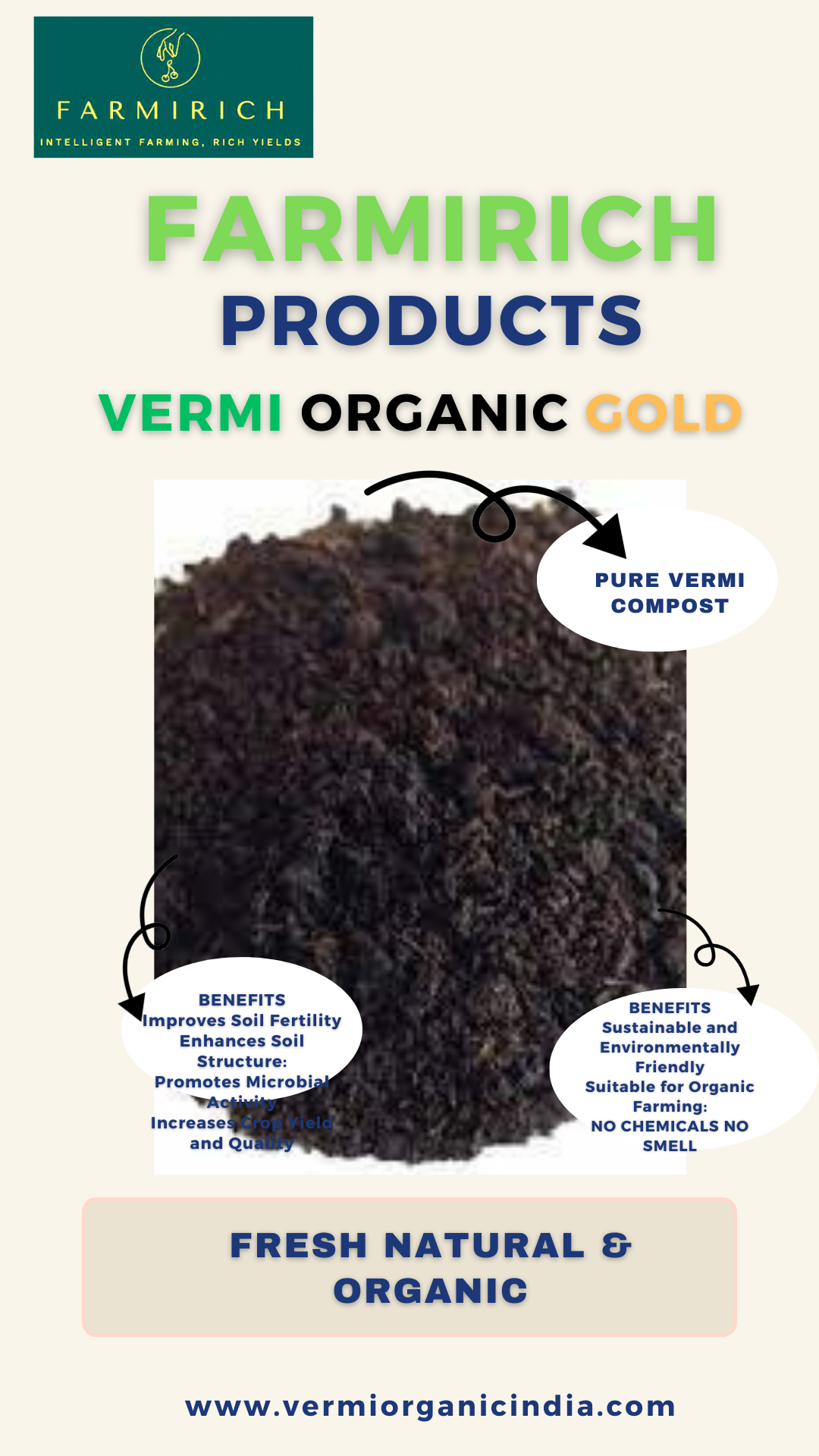 VERMICOMPOST VERMI ORGANIC GOLD IMAGE VIEW