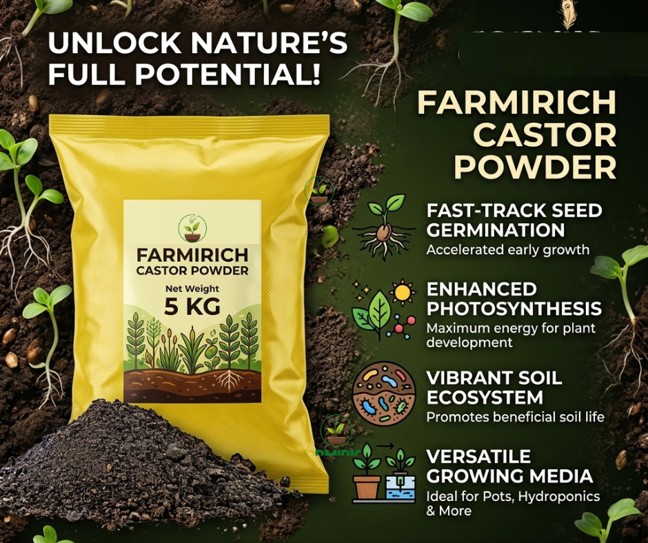 Uses of Castor Oil Cake Powder in Agriculture and Gardening