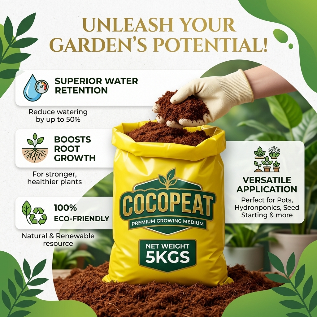 Uses of Coco peat Block in Gardening and Farming