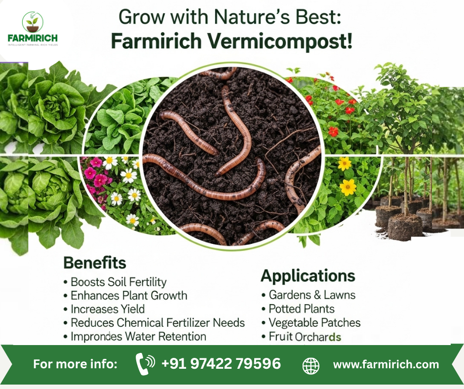 vermicompost fertilizer for plant and soil growth and fertility