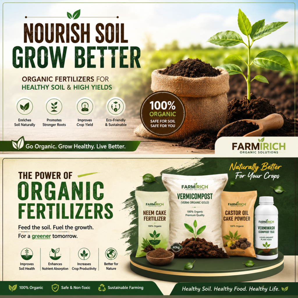 organic fertilizer for agriculture, home garden, vegeatable farming and more